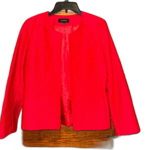 Talbots size 12 regular Women's Red Jacket classic fit blazer waist length